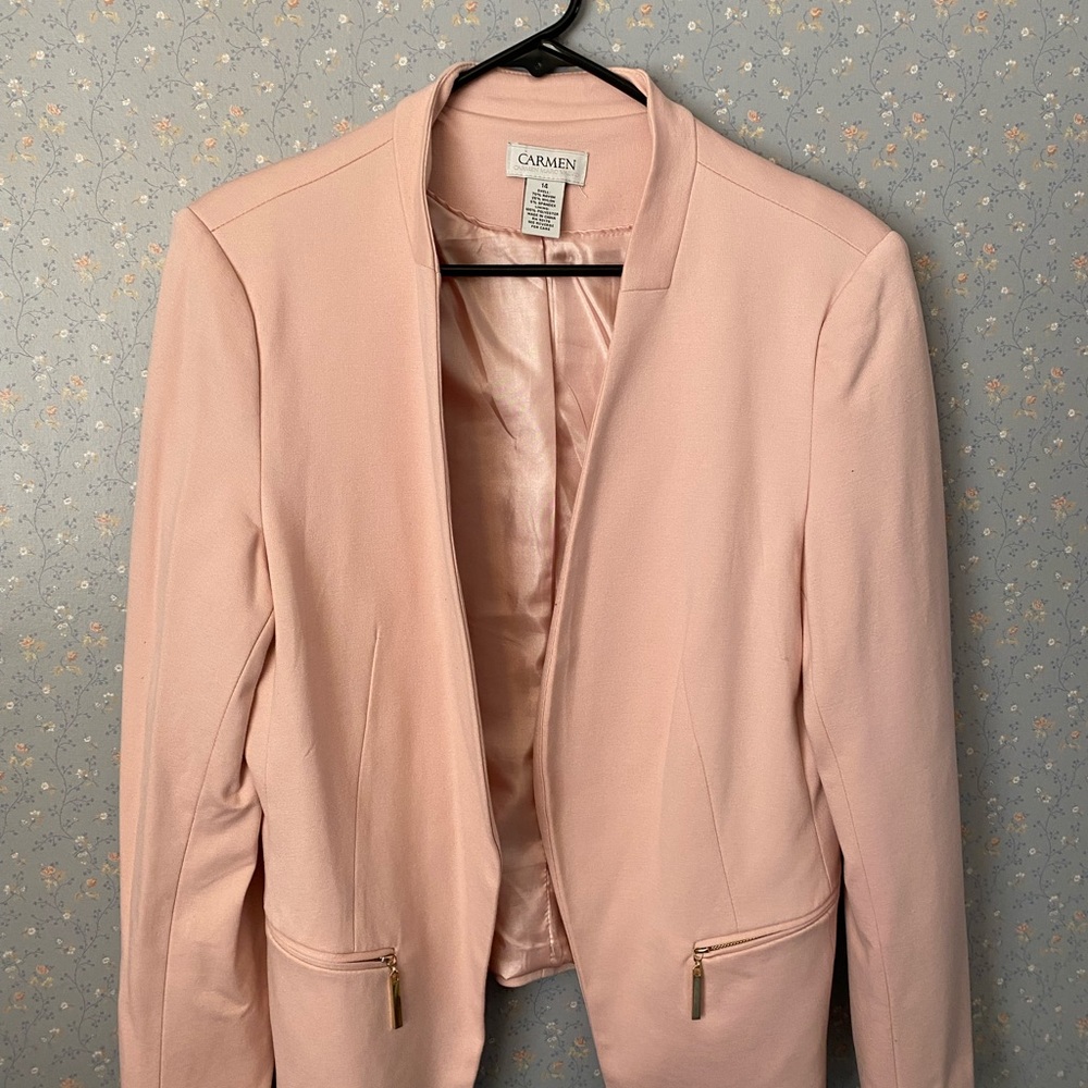 Carmen Blazer Blush Pink Size 14